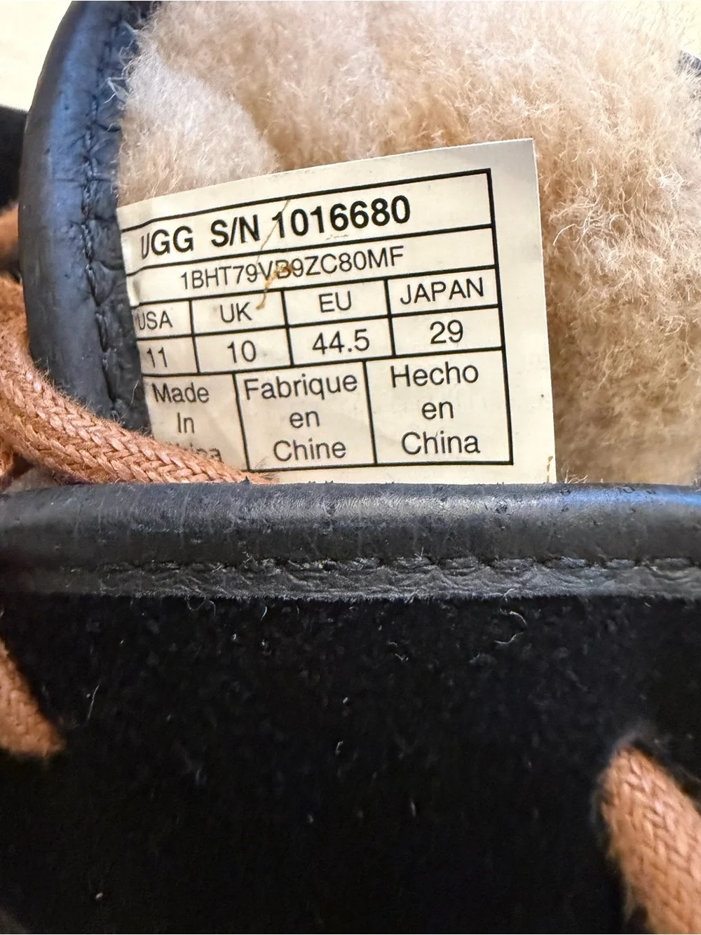 UGG Men’s Black Suede Chukka Boot with Tan Laces
